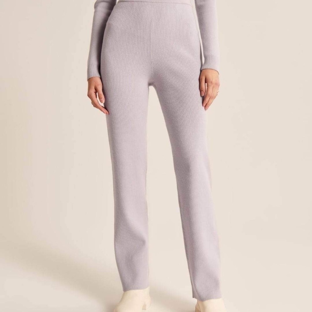 Abercrombie and Fitch Ribbed sweater pant size Large NWT - Picture 4 of 13